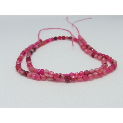 Runde agat - 3 mm. (streng)