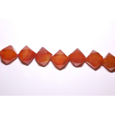 Oktogon af agat - 13 mm.