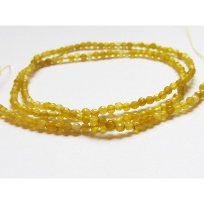 Runde agat - 2 mm. (streng)