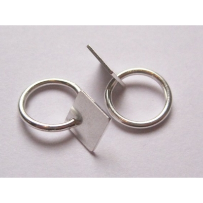 Plade vedhæng - 6 mm. - 925S