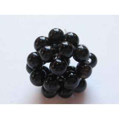 Bolde/bær af obsidian - 15 mm.