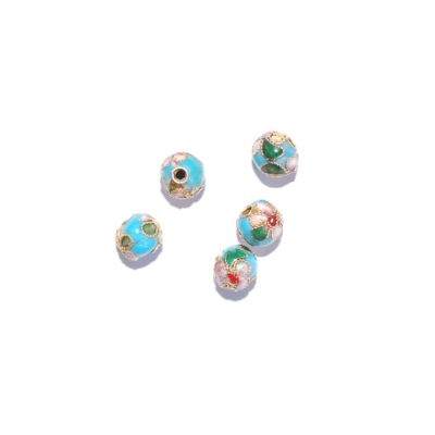 Runde cloisonne - 8 mm.