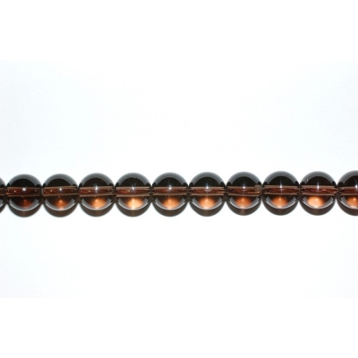 Runde røg quartz - 10 mm.