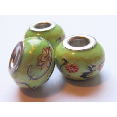 Rondel af porcelæn - 10x15 mm.