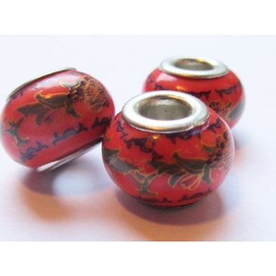 Rondel af porcelæn - 10x15 mm.