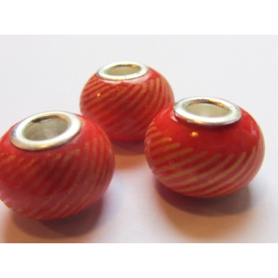 Rondel af porcelæn - 10x15 mm.