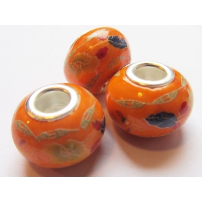 Rondel af porcelæn - 10x15 mm.