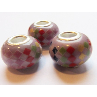 Rondel af porcelæn - 10x15 mm.