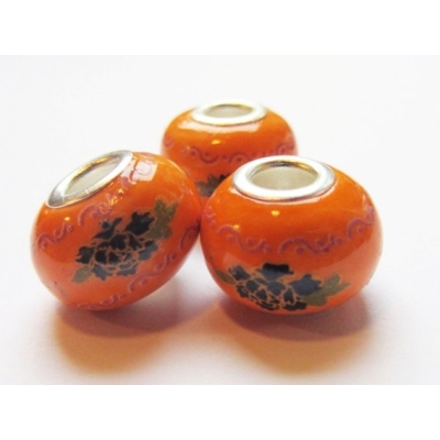 Rondel af porcelæn - 10x15 mm.