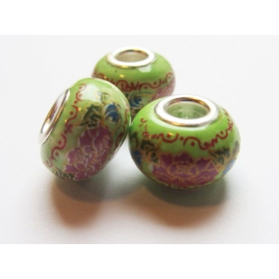 Rondel af porcelæn - 10x15 mm.