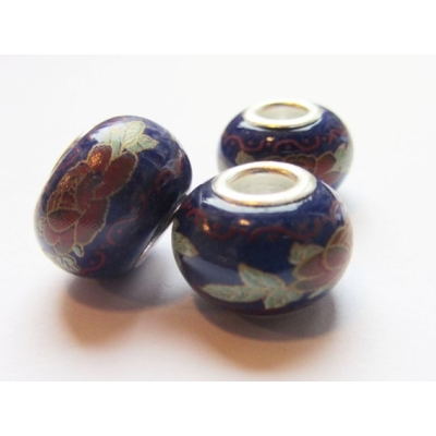 Rondel af porcelæn - 10x15 mm.