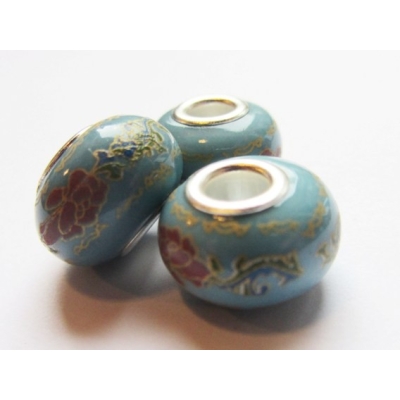 Rondel af porcelæn - 10x15 mm.