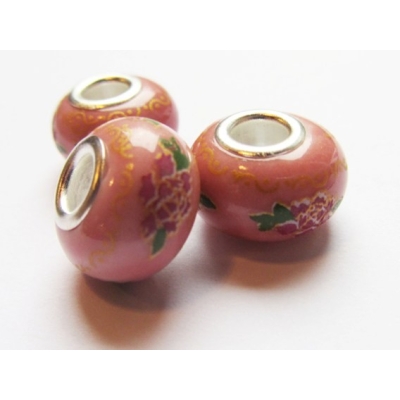 Rondel af porcelæn - 10x15 mm.