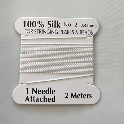 Silketråd med nål - 0,45 mm.