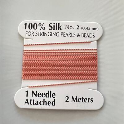 Silketråd med nål - 0,45 mm.