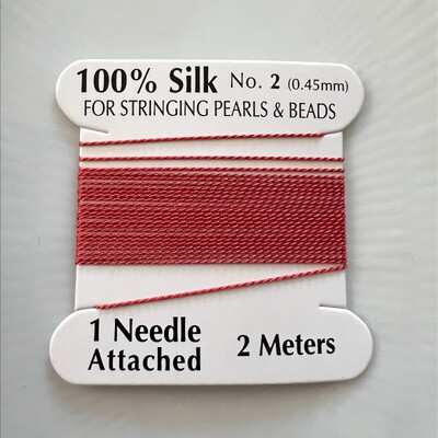 Silketråd med nål - 0,45 mm.