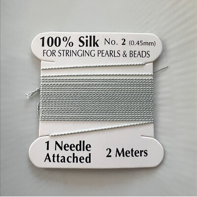 Silketråd med nål - 0,45 mm.
