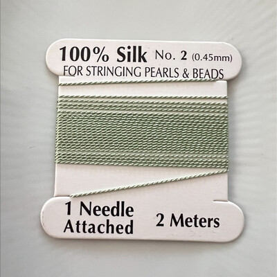 Silketråd med nål - 0,45 mm.