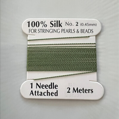 Silketråd med nål - 0,45 mm.