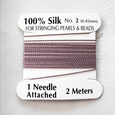 Silketråd med nål - 0,45 mm.