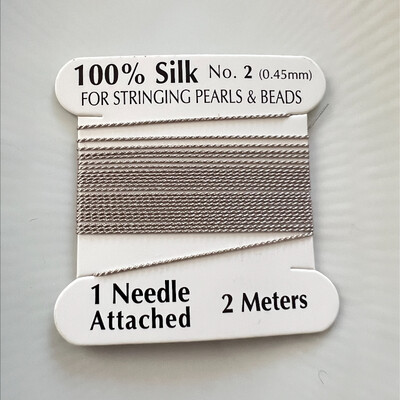 Silketråd med nål - 0,45 mm.